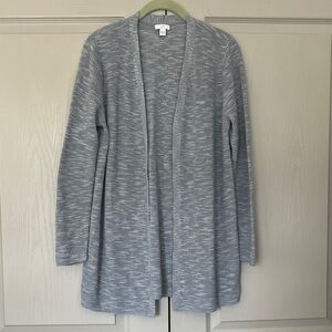 J. Jill Light Gray Open-Front Women's Cardigan Sweater